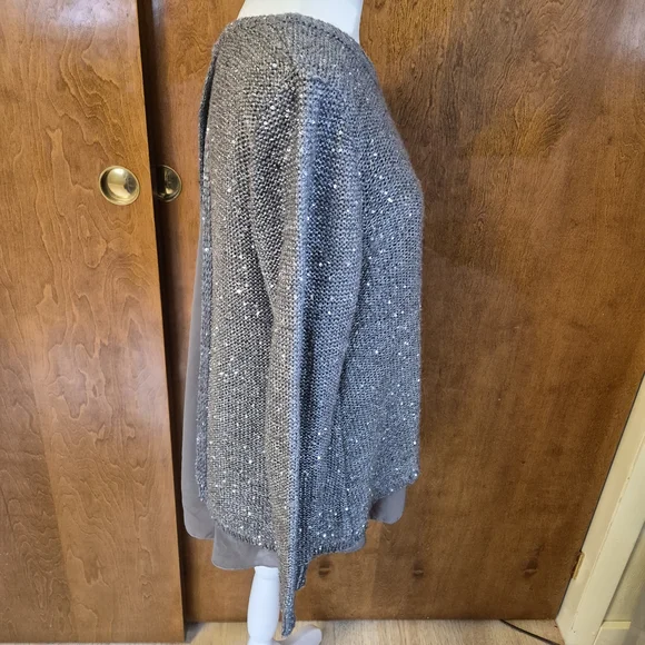Papillon Blanc Silver Knit with sequins, Sweater - Picture 3 of 5